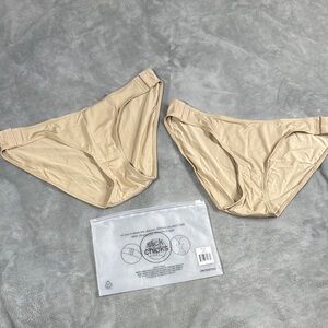 New in bag, Slick Chicks 2 Pack Beige Briefs, Size large